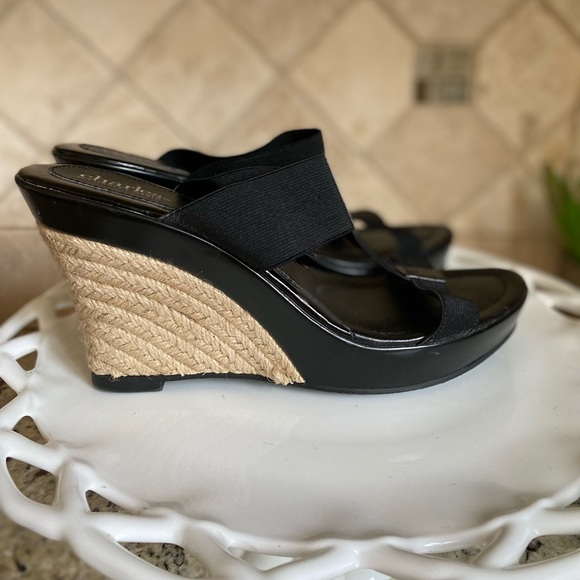 Charles by Charles David Black T-Strap Espadrilles size 10 - Picture 4 of 12